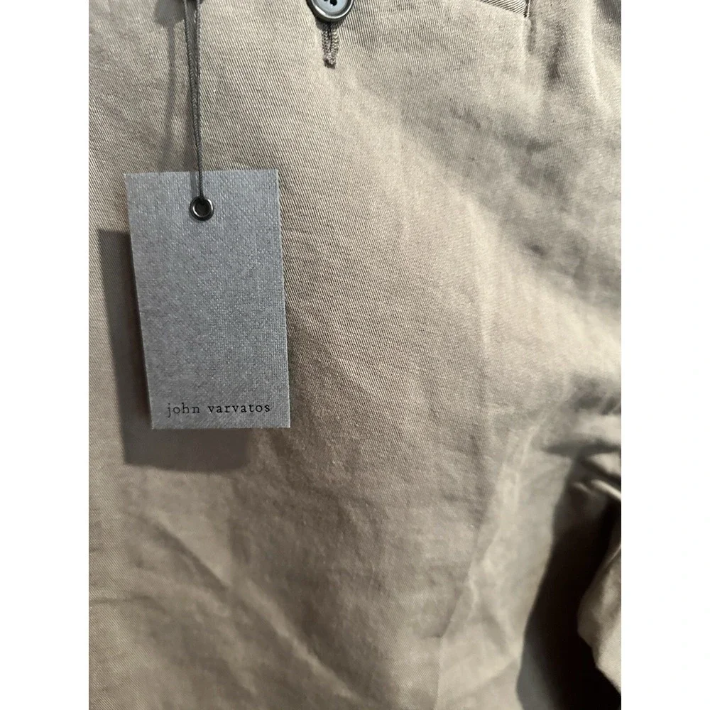 John Varvatos Men's Linen Blend Chino‎ Style Pants Sz 48 34x38 Not Hemmed